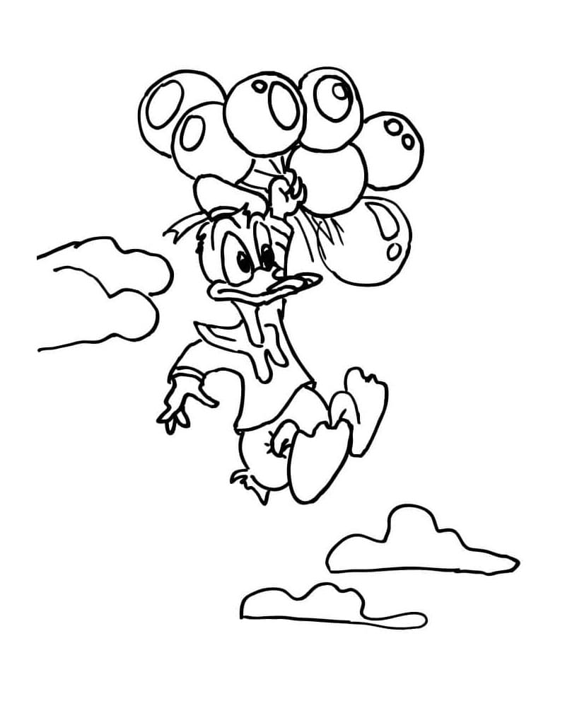 Donald Duck Volant coloring page