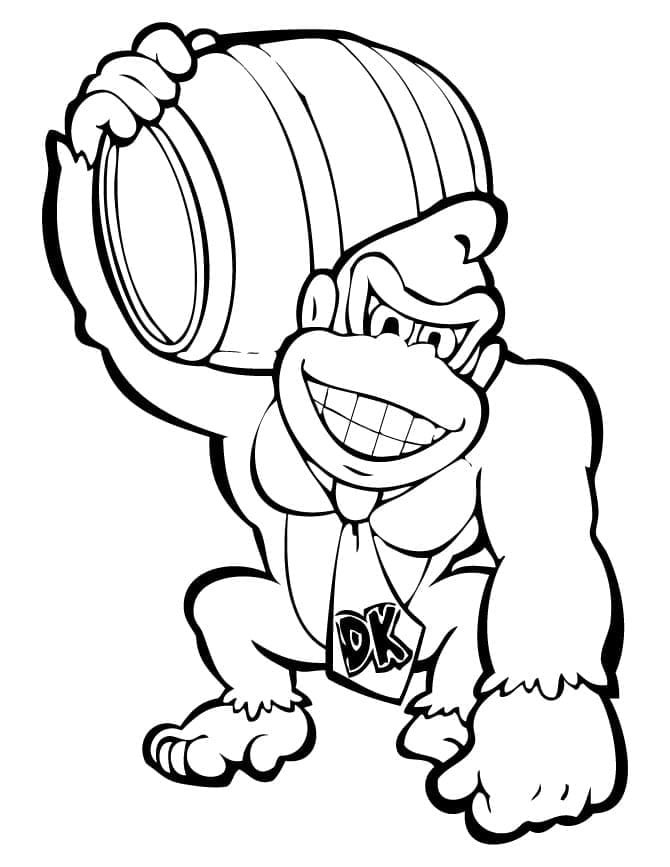 Coloriage Donkey Kong 2