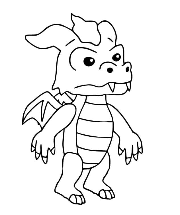 Dragon de Stumble Guys coloring page