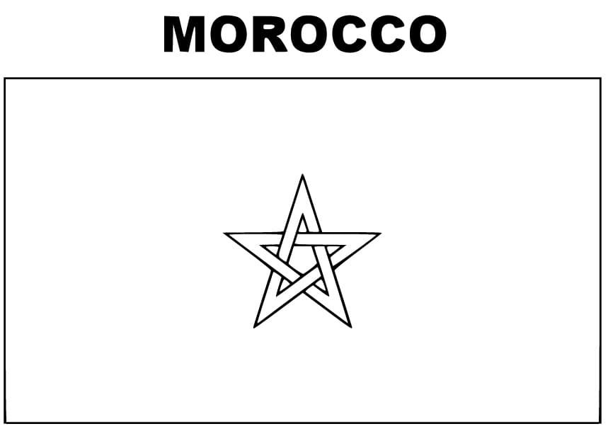 Coloriage Drapeau Marocain