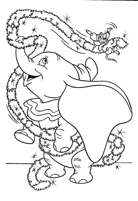 Coloriage Dumbo Gratuit Pour les Enfants