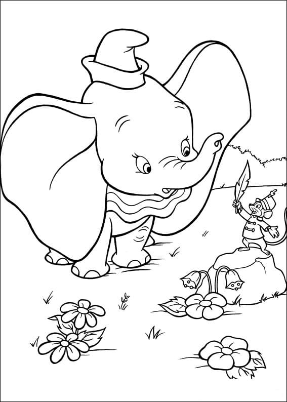 Coloriage Dumbo Pour Enfants