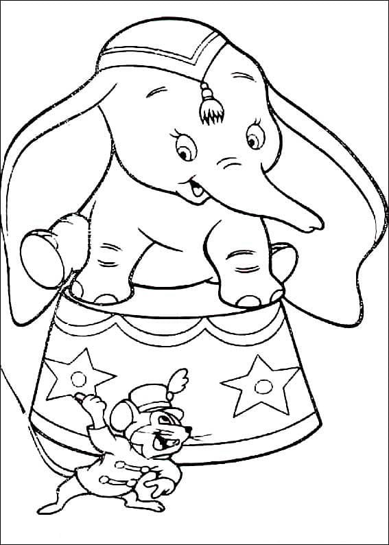 Coloriage Dumbo Pour les Enfants