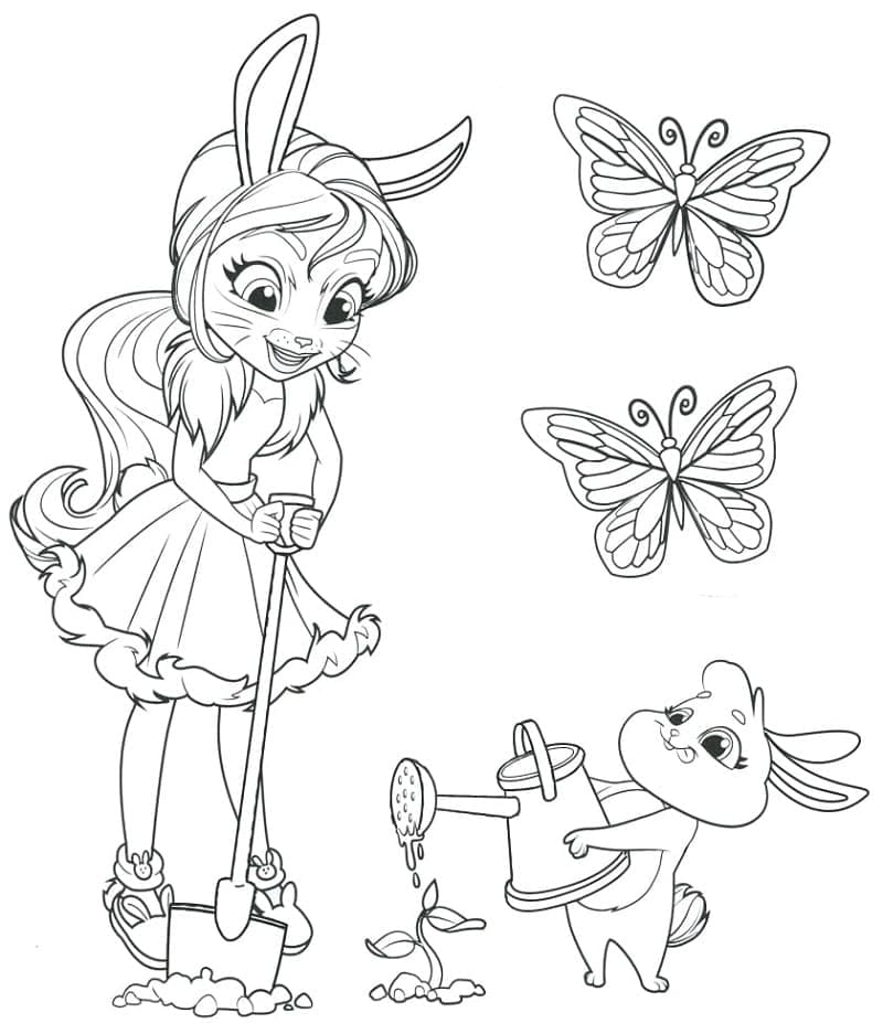 Enchantimals Bree et Twist coloring page