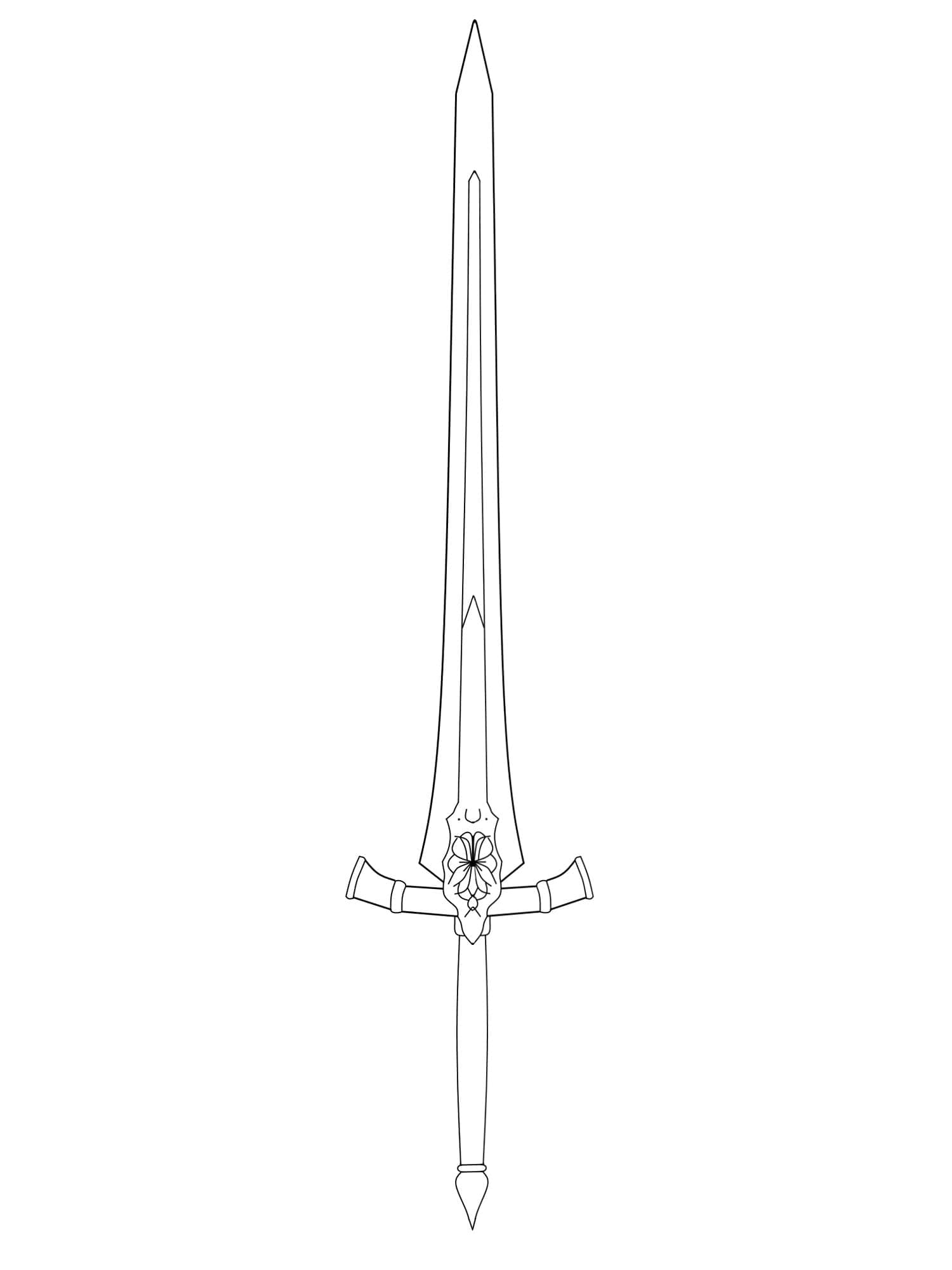 Coloriage Épée Longue