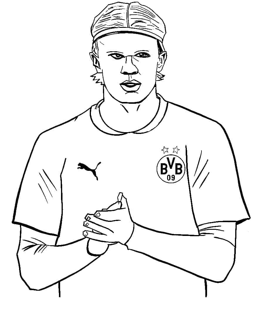 Coloriage Erling Haaland Manchester City