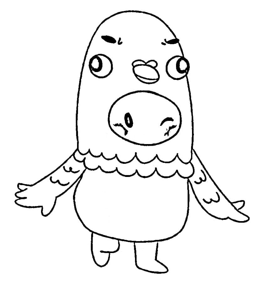 Coloriage Fall Guys Pigeon