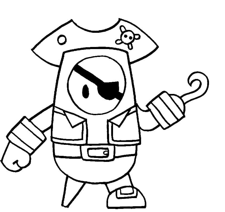 Coloriage Fall Guys Pirate