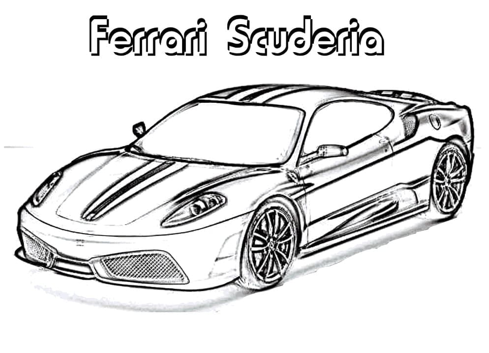 Coloriage Ferrari Scuderia