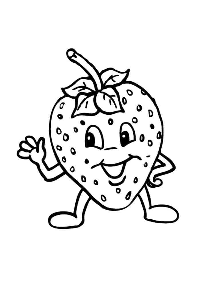 Fraise Amicale coloring page