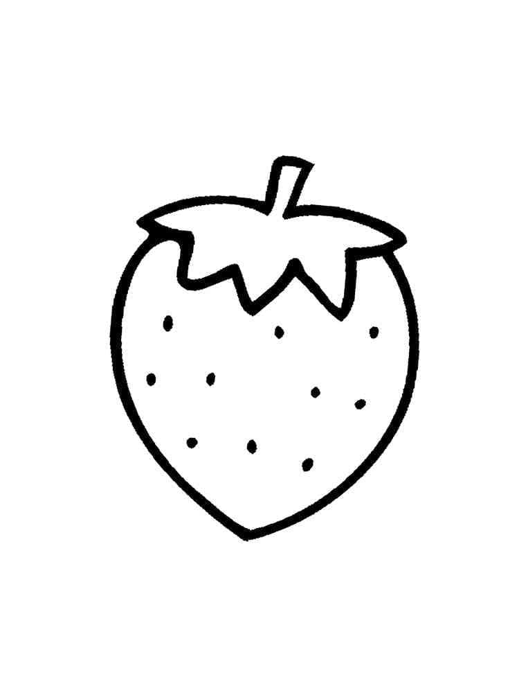 Fraise Simple coloring page