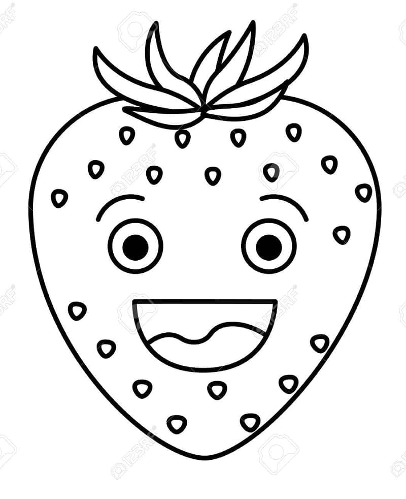 Fraise Souriante coloring page