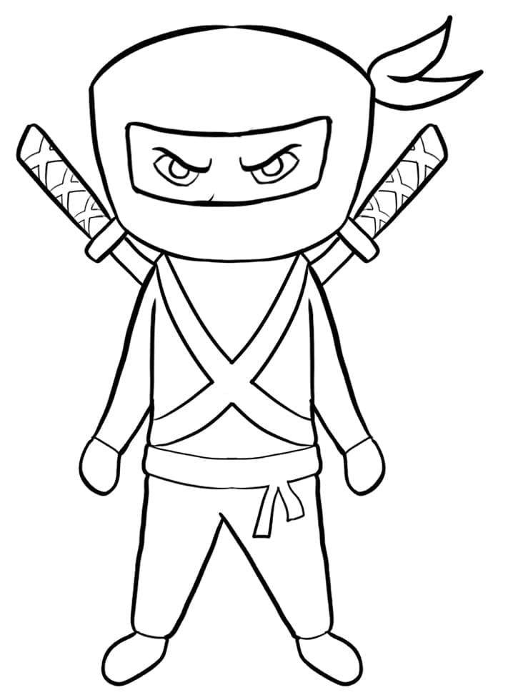 Coloriage Garçon Ninja