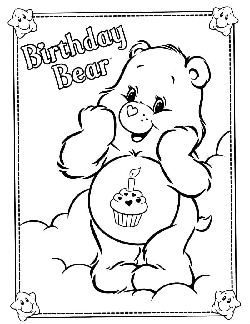 Grosgâteau de Bisounours coloring page