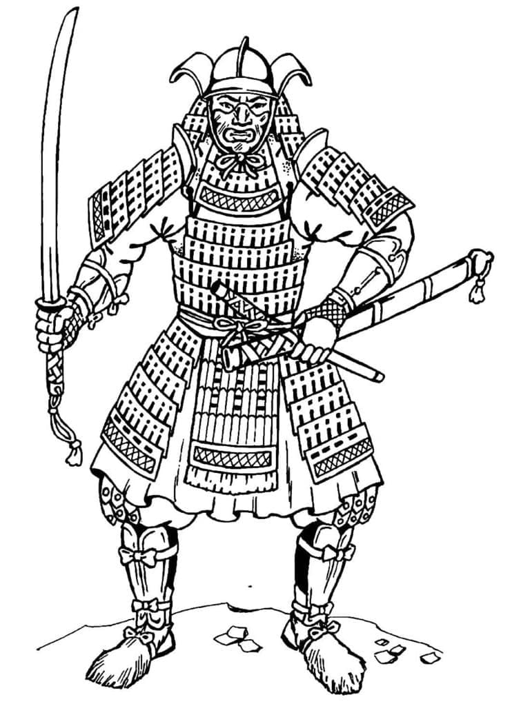 Guerrier Samouraï coloring page