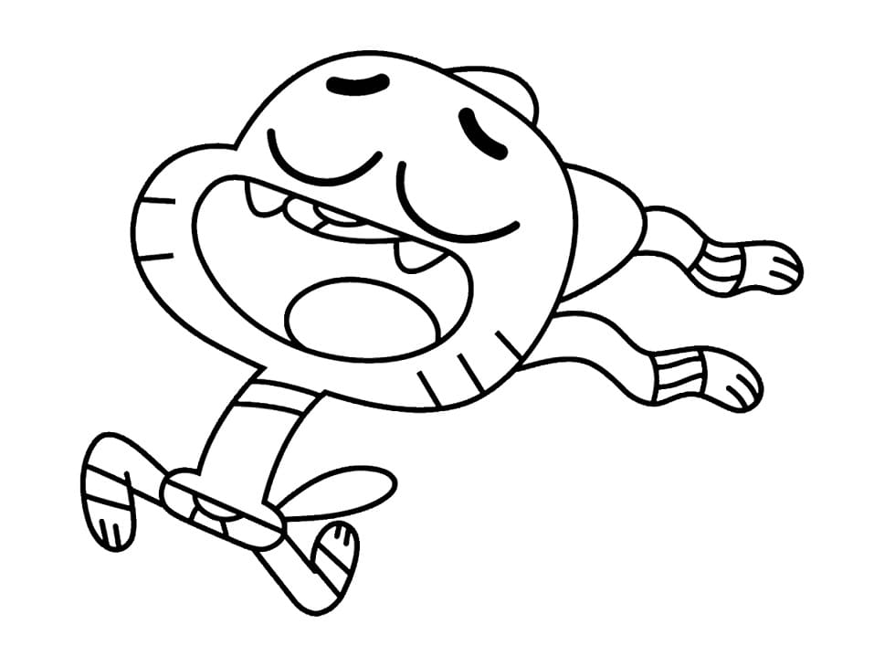 Gumball Drôle coloring page
