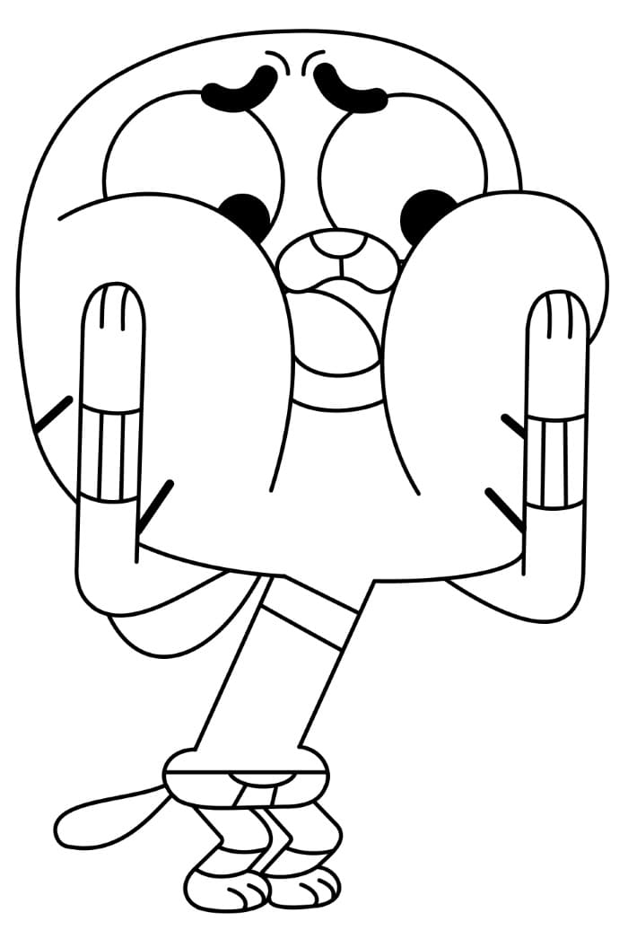 Gumball Paniqué coloring page