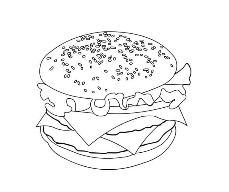 Coloriage Hamburger 1