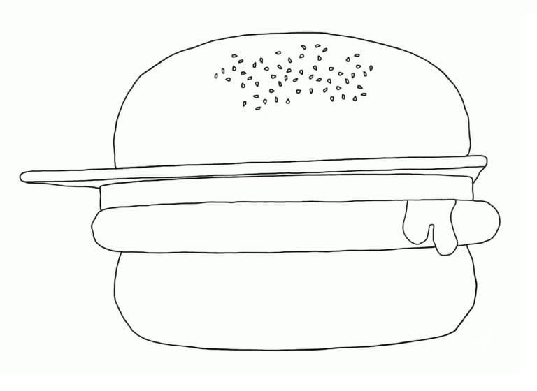 Hamburger 3 coloring page