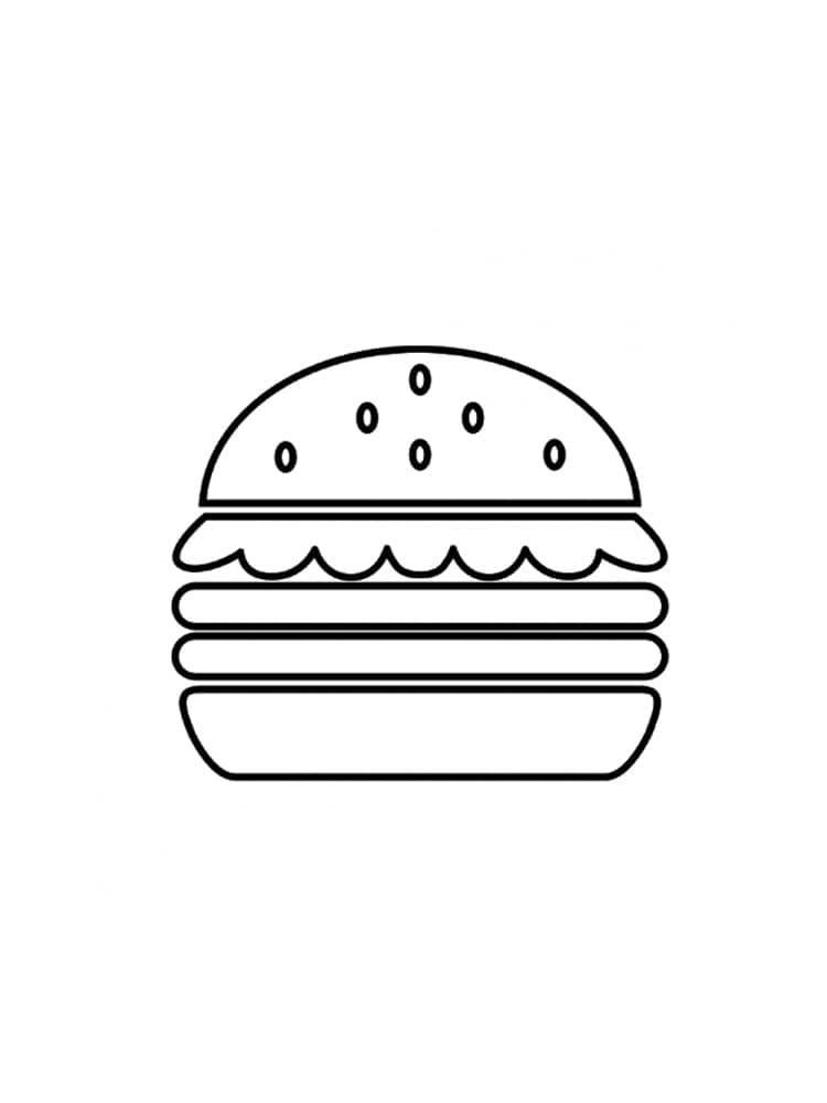 Hamburger Facile coloring page