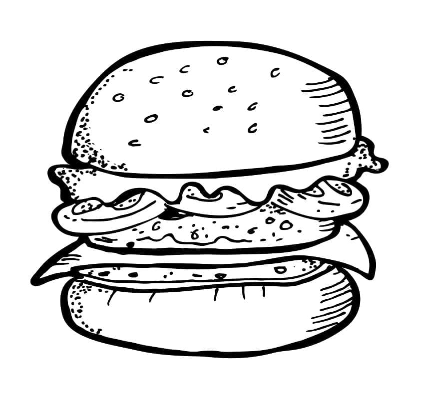 Hamburger Gratuit coloring page