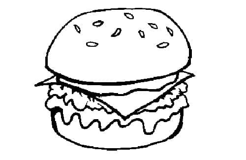 Hamburger Pour les Enfants coloring page