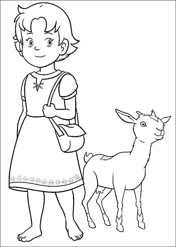 Heidi Souriante coloring page