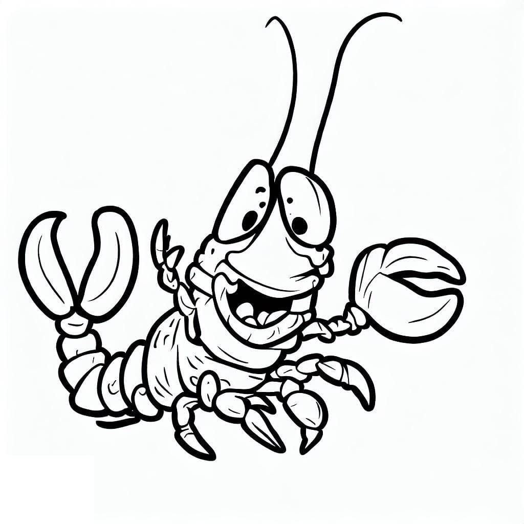 Homard Laid coloring page