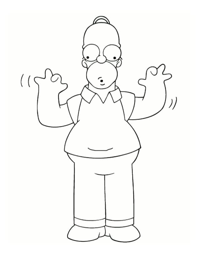 Homer Drôle coloring page