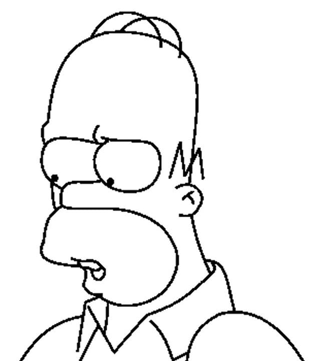 Coloriage Homer Simpson Parle