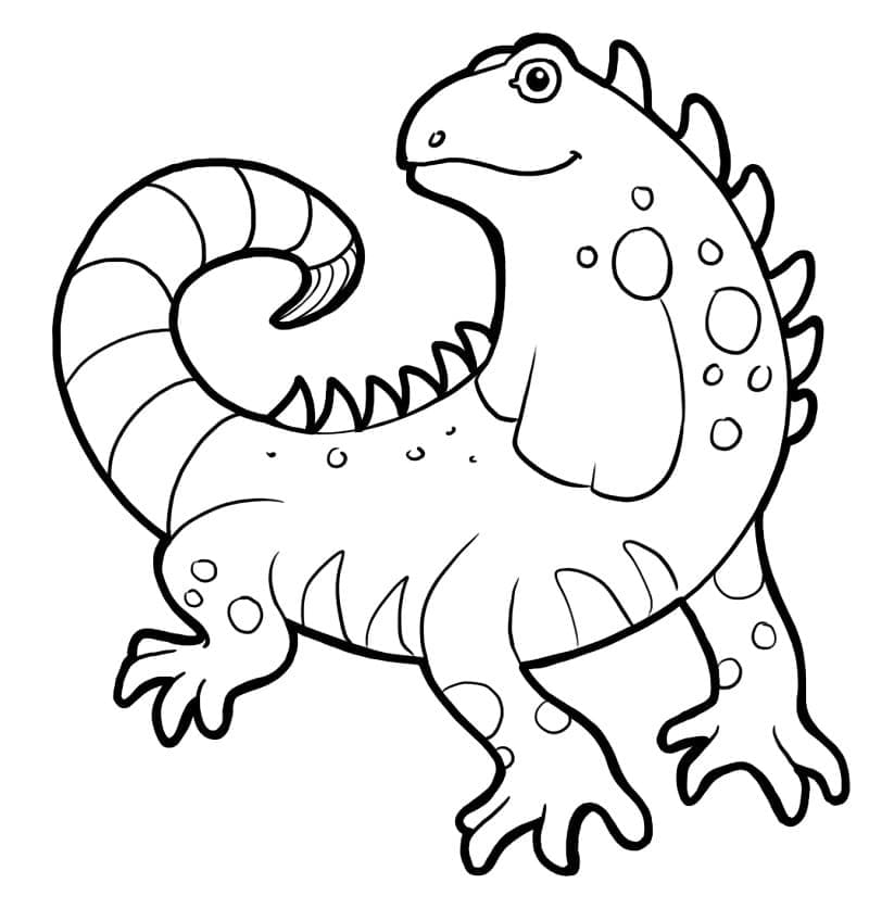 Iguane Pour Enfants coloring page