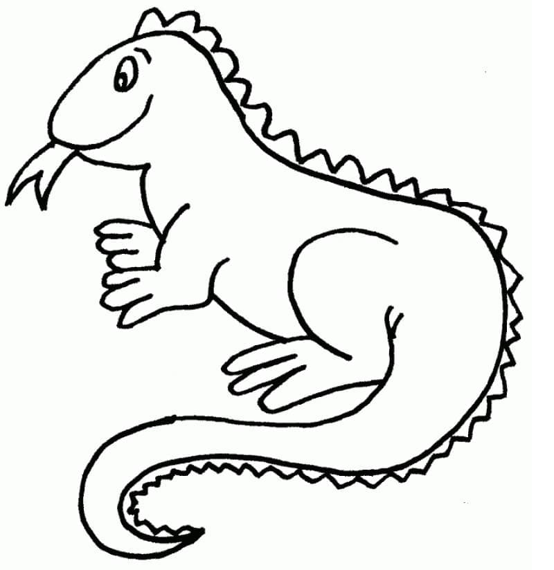 Iguane Simple coloring page