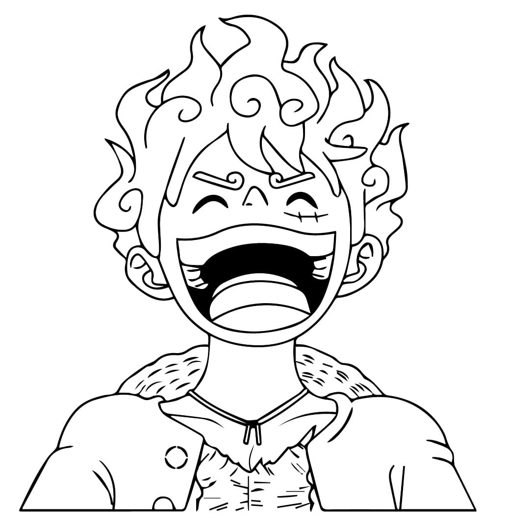 Image de Luffy Gear 5 coloring page