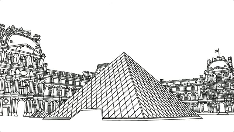 Image du Louvre coloring page