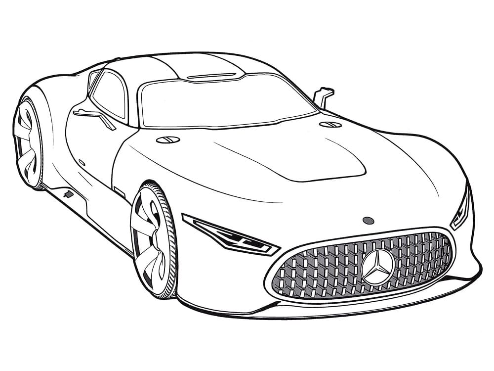 Incroyable Voiture Mercedes coloring page