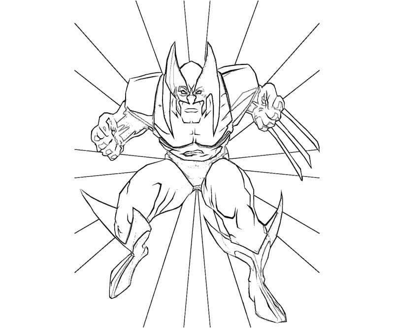 Incroyable Wolverine coloring page
