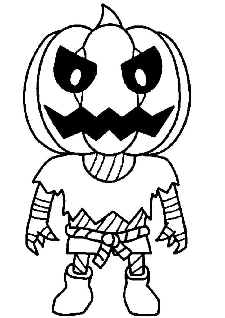 Jack Lantern dans Stumble Guys coloring page