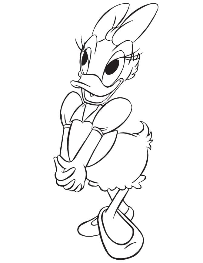 Jolie Daisy Duck coloring page