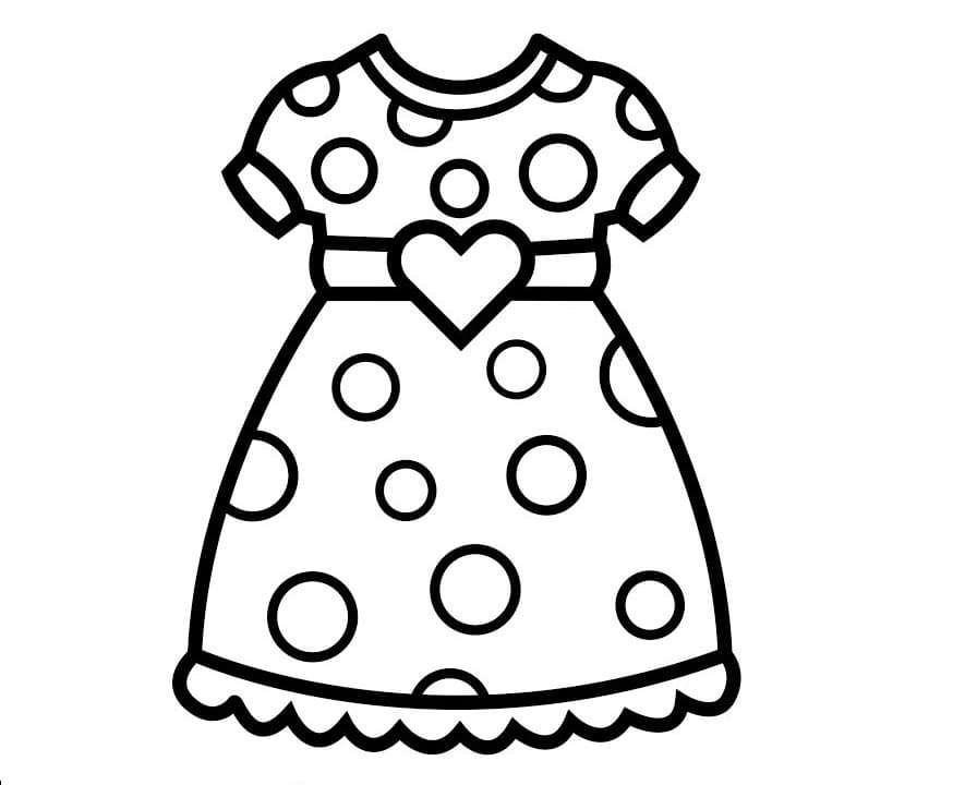 Jolie Robe coloring page