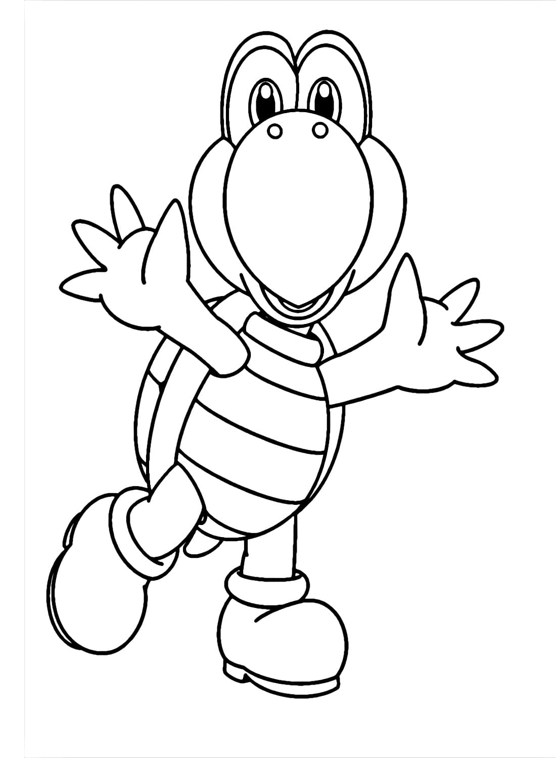 Koopa Troopa Amical coloring page