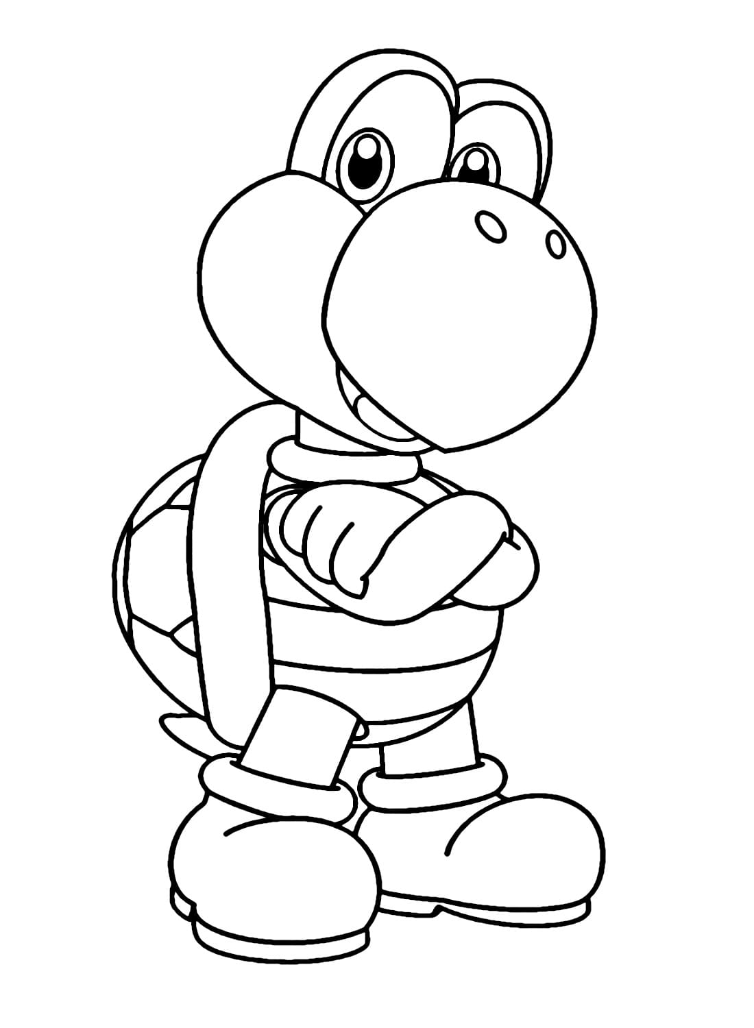 Koopa Troopa Heureux coloring page
