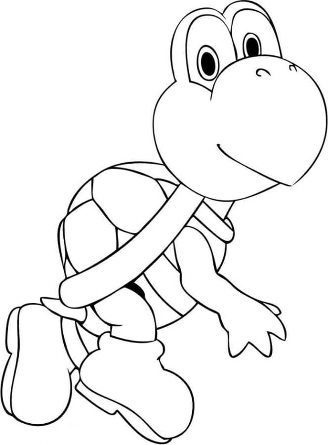 Koopa Troopa Souriant coloring page