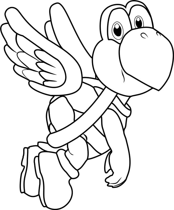 Koopa Troopa Volant coloring page