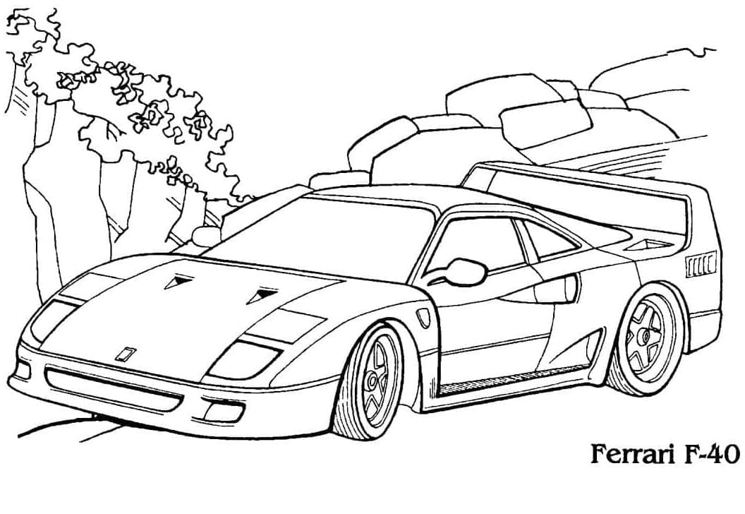 Coloriage La Ferrari F40