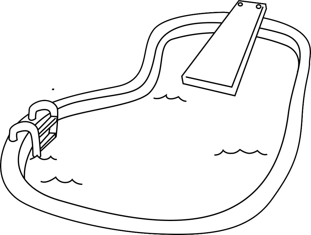 La Piscine coloring page