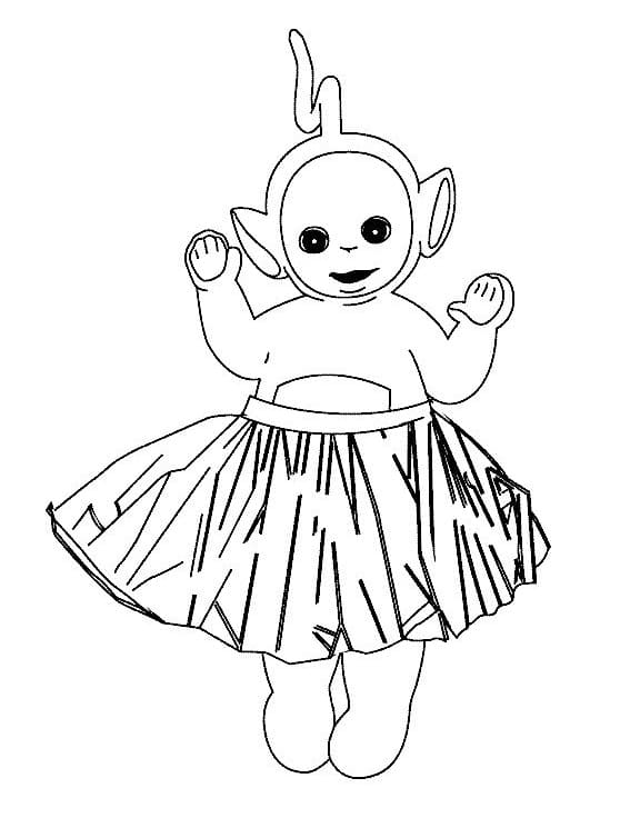 Coloriage Laa-Laa de de Les Télétubbies