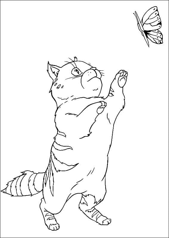 Le Chat d’Heidi coloring page