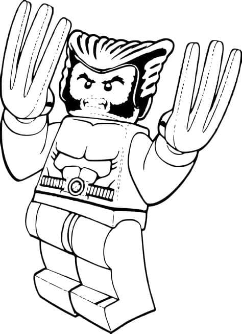 Lego Wolverine coloring page