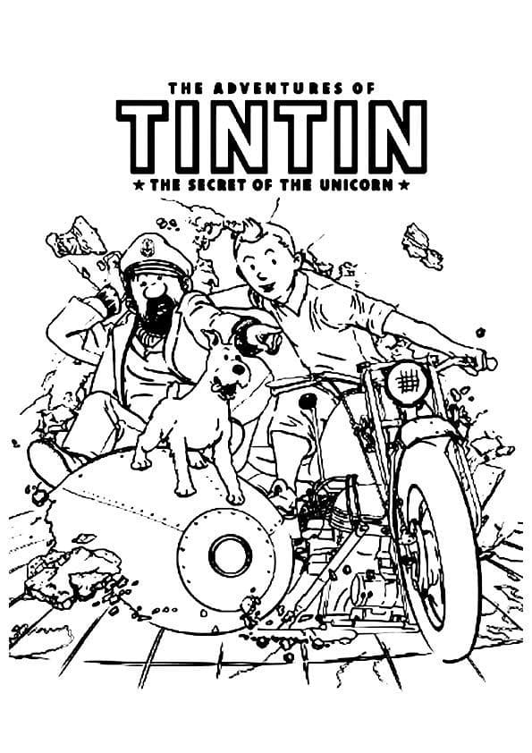 Coloriage Les Aventures de Tintin