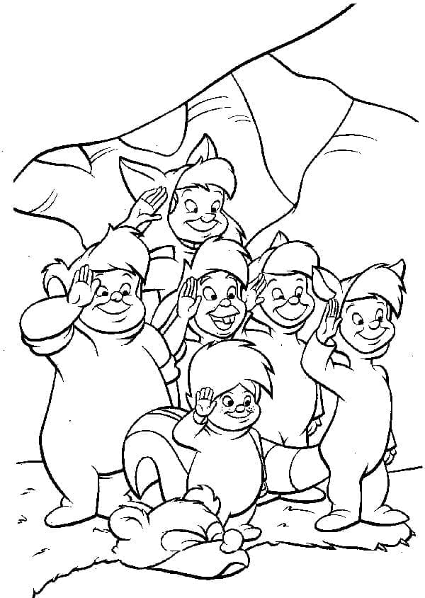 Les Enfants Perdus de Peter Pan coloring page